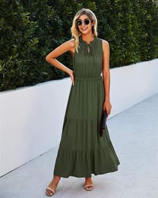 img 1 attached to 👗 Stylish and Chic: KIRUNDO Summer Womens Sleeveless Ruffle Dresses - Perfect Women's Clothing for the Season