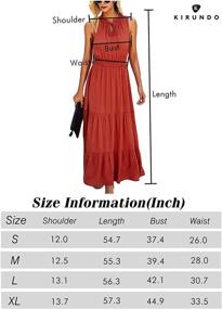 img 3 attached to 👗 Stylish and Chic: KIRUNDO Summer Womens Sleeveless Ruffle Dresses - Perfect Women's Clothing for the Season