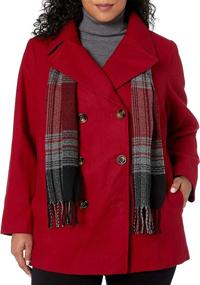 img 2 attached to 🧥 London Fog Women's Double-Breasted Peacoat - Coats, Jackets & Vests for Women