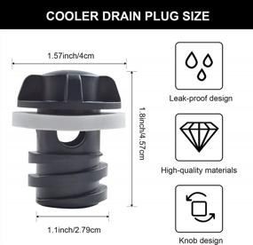 img 3 attached to Upgrade Your Yeti Or ORCA Cooler With Hermard'S Drain Plug And Wheels - Compatible With Roadie, Tundra, And Tank Coolers - Available In 1 Pack, 2 Pack, Or 4 Pack Options