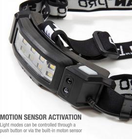 img 2 attached to Steelman Pro LED Headlamp With Motion Sensor And Safety Flasher - Water Resistant And Bright With 3 Brightness Settings!