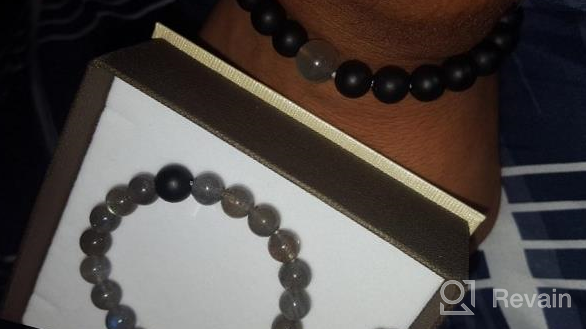 img 1 attached to His And Hers Onyx Stone Couple Bracelets By AMORWING review by Linda Peoples