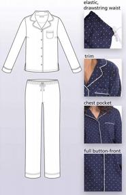 img 1 attached to Women'S 100% Cotton Jersey Boyfriend Pajama Set By PajamaGram