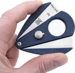 img 3 attached to Xikar Xi2 Cigar Cutter: Cuts 54 Ring Gauge In Half, Sharp 440 Stainless Steel Blades - Lapis Blue