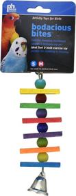 img 1 attached to 🐦 Bodacious Bites Ding Bird Toy: Vibrant Multicolor Fun by Prevue Pet Products 60950