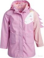 🦄 lightweight waterproof toddler/little girl's unicorn rain jacket - pink platinum girls' windbreaker slicker shell raincoat logo