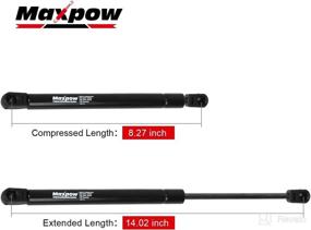 img 3 attached to Maxpow Gas Spring/Prop/Strut/Shock (Set of 2) - C1606389 C16-06389, 14" Extended Length, 24Lbs Force Per Prop - Lift Supports/Shocks/Struts/Props/Rods