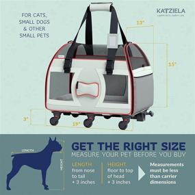 img 3 attached to 🐾 Katziela's Grey Bone Cruiser: Airline Approved Removable Wheeled Pet Carrier for Small Pets - Compact, Durable, and Upgraded for Ultimate Strength!