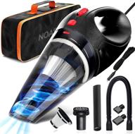 🧹 high power portable handheld car vacuum cleaner, 12v 120w, with 16.4ft power cord, carrying bag, and three layer hepa filter - complete car cleaning kit логотип