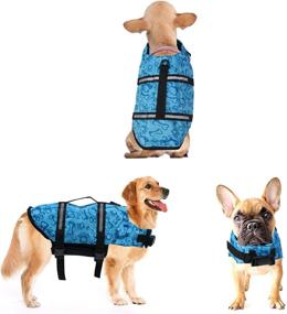 img 1 attached to 🐶 Cielo Meraviglioso Dog Life Jacket - Pet Safety Flotation Vests with Lift Handle & Reflective Stripes for Small Medium Large Dogs Swimming Boating