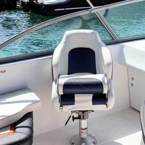 img 3 attached to Premium Captain Bucket Seat For Sports Boats With Flip Up Design By NORTHCAPTAIN