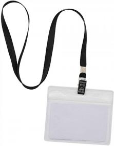 img 1 attached to Securely Display Your Badge With Purple Nylon Flat Lanyards - 100 Pack