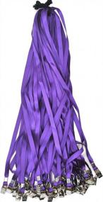 img 2 attached to Securely Display Your Badge With Purple Nylon Flat Lanyards - 100 Pack