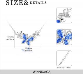 img 2 attached to Stunning Butterfly Choker Necklace With Birthstone Pendant - Perfect Gift For Women, Teen Girls, And Special Occasions!