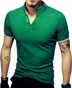 img 4 attached to LOGEEYAR Mens Fashion: Stylish Slim Fit Henley T-Shirts In Short & Long Sleeve Pique Cotton Clothes