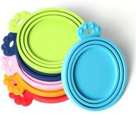 🐾 yvnicll pet food can lids: universal silicone covers for standard dog and cat can tops (6 pack) логотип