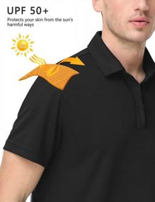 img 1 attached to Men'S Hiverlay Polo Shirts - Zippered Collar, Quick Dry, UPF 50+ Protection, Perfect For Golf, Tennis, And Casual Outfits, In Long And Short Sleeves