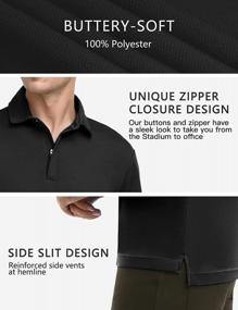 img 2 attached to Men'S Hiverlay Polo Shirts - Zippered Collar, Quick Dry, UPF 50+ Protection, Perfect For Golf, Tennis, And Casual Outfits, In Long And Short Sleeves