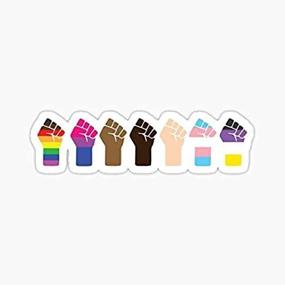 img 1 attached to 🌈 Intersectional Pride Fists Sticker: LGBTQ & Black Lives Matter Graphic for Auto, Wall, Laptop, Cell, Truck Windows