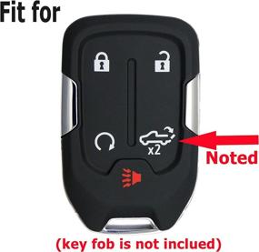 img 3 attached to 2X Coolbestda Silicone 5Buttons Key Fob Cover Keyless Accessroy Protector Pouch For 2021 2020 2019 Chevy Chevrolet Silverado 1500 2500HD 3500HD GMC Sierra 1500 2500HD 3500HD HYQ1EA