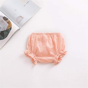 img 3 attached to AYIYO 2T Bloomers Newborn Toddler Kids Cotton Linen Shorts Diaper Cover