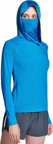 img 4 attached to Women'S UPF 50+ Sun Protection Hoodie Shirt W/ Face Mask: Lightweight Dry Fit Long Sleeve Outdoor Sun Shirt By TSLA