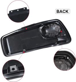 img 1 attached to 🔊 AUFER Gloss Black Saddlebags Speakers Lids with Grill | Compatible with Touring FLT FLHT FLHTCU FLHRC Road King Road Glide Street Glide Electra Glide Ultra-Classic 2014-2019