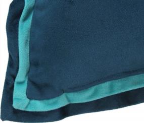 img 1 attached to 2 Pack 18X18 дюймов Роскошный синий бархатный чехол для подушки с дизайном фланца-мягкий шелковистый чехол для дивана, дивана, спальни, декора
