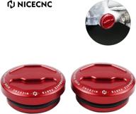 nicecnc red frame plugs caps shape covers compatible with yamaha raptor 700 2006-2008 logo