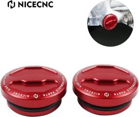 img 4 attached to NICECNC Red Frame Plugs Caps Shape Covers Compatible With Yamaha Raptor 700 2006-2008