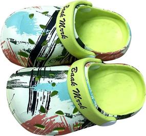 img 3 attached to 🩴 Boys' Non Slip Graffiti Toddler Sandals Slippers at Sandals