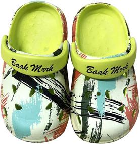 img 4 attached to 🩴 Boys' Non Slip Graffiti Toddler Sandals Slippers at Sandals