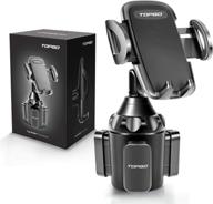 📱 secure & stable cup holder phone mount by topgo for iphone 13, samsung, and more smartphones - black логотип