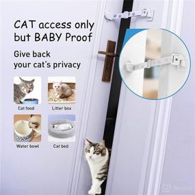 img 2 attached to Neobay Child Proof Door Lock with Adjustable Strap & Latch - A Safe Solution for Keeping Toddlers out of Rooms with Litter Box, While Allowing Easy Access for Cats!