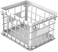 set of 3 white storex standard file crates for organizing letter and legal documents and folders logo