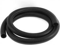 10ft 1/2in corrugated tubing not-split flexible bellows tube pipe pe plastic for electric conduit liquid black logo