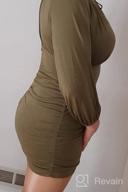 img 1 attached to EXLURA Long Sleeve Backless Bodycon Dress With Ruched Hem - Sleek And Sophisticated review by Flip Shaw