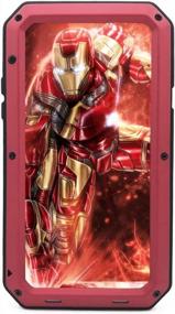 img 3 attached to Red IPhone Xs/X Tough Armour Case - Marrkey 360 Full Body Protective Cover With Heavy Duty Shockproof Aluminum Alloy Metal And Built-In Silicone Screen Protector