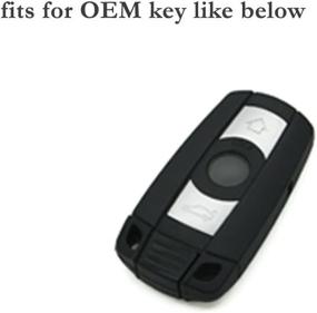 img 1 attached to SEGADEN Silicone Cover Protector Case Holder Skin Jacket Compatible With BMW 3 Button Smart Remote Key Fob CV9902 White