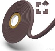 🪑 18ft edge protector - strong adhesion, coffee brown, foam rubber, for most furniture - includes 4 corners - with acrylic adhesive - uxu edge cushion logo