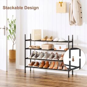 img 2 attached to Maximize Closet Space With FANHAO 2-Tier Expandable Shoe Rack: Adjustable, Stackable, And Rust-Resistant