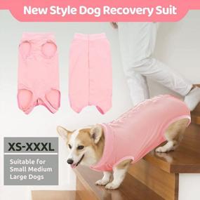 img 3 attached to Pink MIGOHI Dog Recovery Suit For Summer: Cooling, Anti-Licking Protection For Wounds, Skin Disease And Surgery Aftercare - E-Collar And Cone Alternative - Size L
