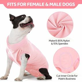 img 1 attached to Pink MIGOHI Dog Recovery Suit For Summer: Cooling, Anti-Licking Protection For Wounds, Skin Disease And Surgery Aftercare - E-Collar And Cone Alternative - Size L