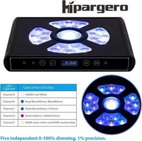 img 3 attached to 🐠 Hipargero 100W LED Aquarium Light: Dimmable, Timer-enabled, perfect for Marine Saltwater Tank with SPS/LPS Coral