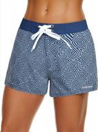 women's rocorose boardshorts: quick dry & waterproof with back pocket! logo