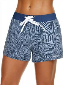 img 4 attached to Women'S Rocorose Boardshorts: Quick Dry & Waterproof With Back Pocket!