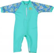 upf 50+ double zipper nozone fiji sun protective baby swimsuit logo