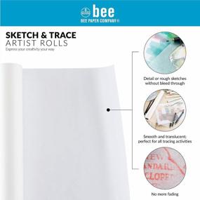 img 2 attached to 📝 Bee Paper White Sketch and Trace Roll: Premium Quality, 24-Inch by 50-Yards