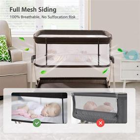 img 2 attached to 👶 Fodoss Baby Bassinet Bedside Sleeper: Portable, Adjustable, and Convenient Storage Tray Included!