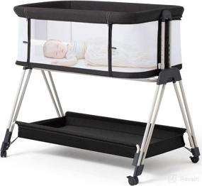 img 4 attached to 👶 Fodoss Baby Bassinet Bedside Sleeper: Portable, Adjustable, and Convenient Storage Tray Included!